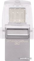 Купить Флеш Диск Kingston 128Gb DataTraveler microDuo DTDUO3C/128GB USB3.1 серебристый в Липецке