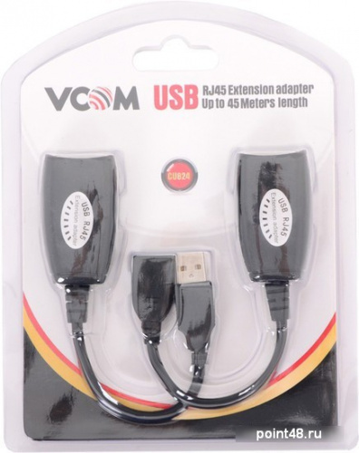 Купить Удлинитель USB 2.0 A-->LAN VCOM по витой паре до 45м <CU824> в Липецке фото 2