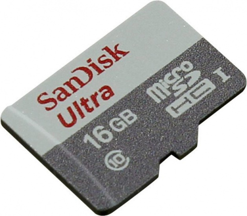 Купить Флеш карта microSDHC 16Gb Class10 Sandisk SDSQUNS-016G-GN3MN Ultra 80 в Липецке фото 2