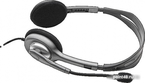 Купить Наушники с микрофоном Logitech H111 серый 1.8м накладные оголовье (981-000593) в Липецке фото 2
