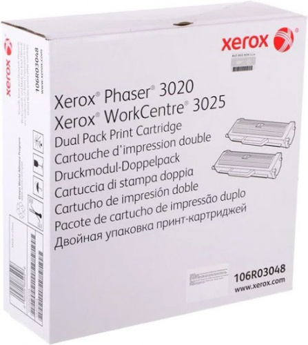 Купить Картридж лазерный Xerox 106R03048 черный x2упак. (3000стр.) для Xerox Ph 3020/WC 3025 в Липецке